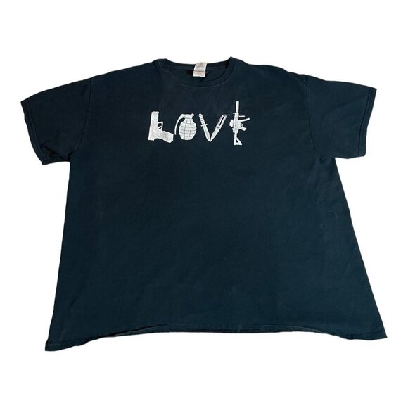 True Vintage - American Gun ‘Love’ Men’s T-shirt - XL - Picture 1 of 3